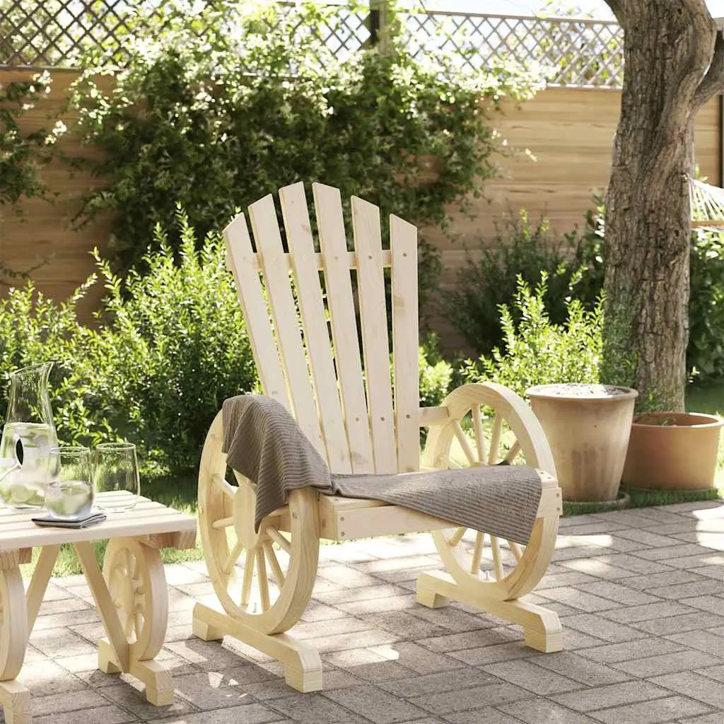 Solid Wood Adirondack Chair for Relaxing Outdoors