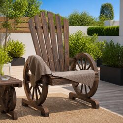 Durable Solid Wood Adirondack Chair for Gardens