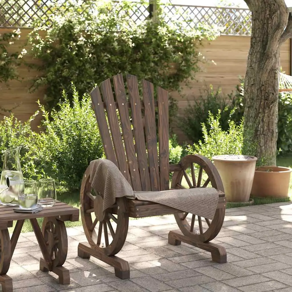Solid Wood Adirondack Chair for Gardens