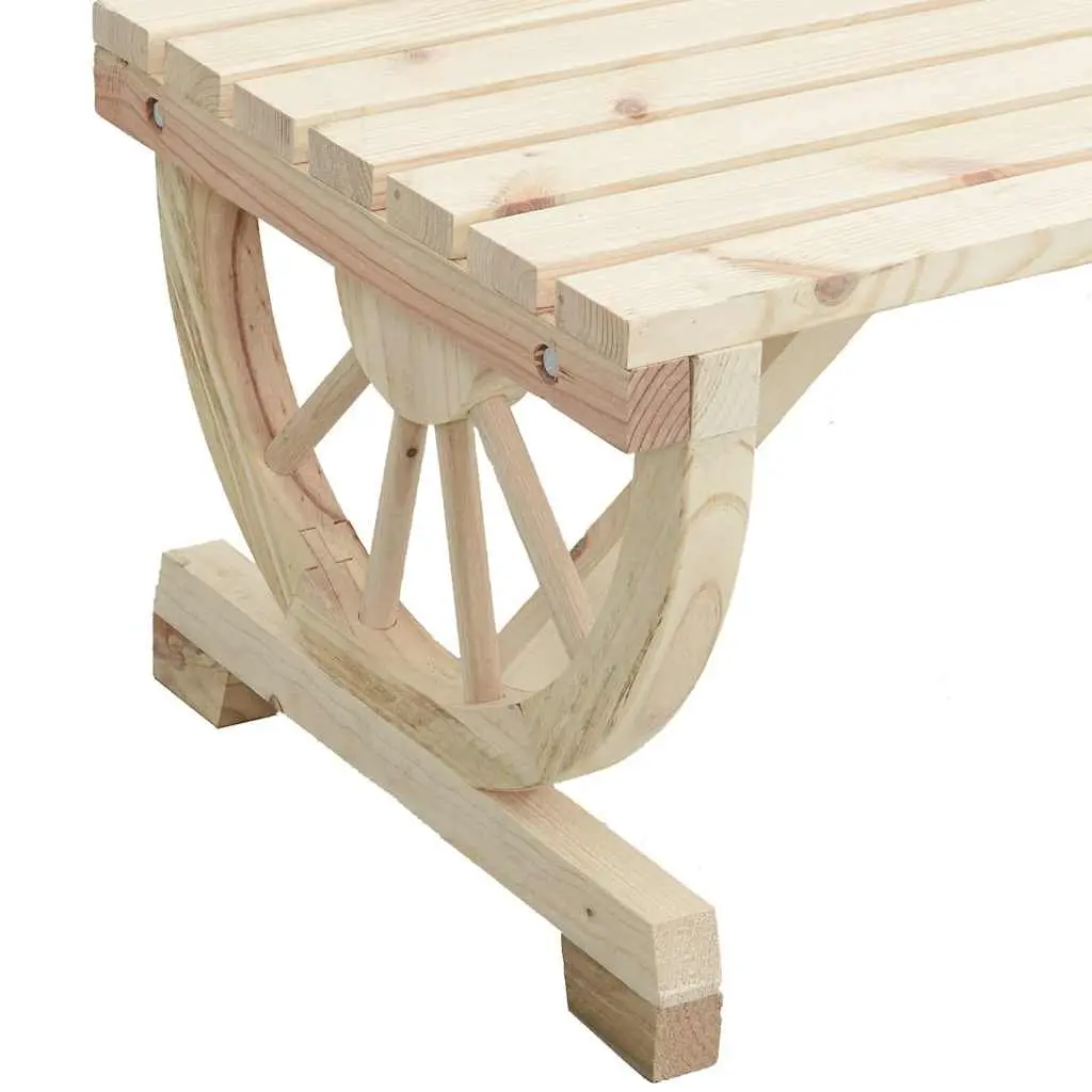Solid Fir Wood 2 Piece Garden Lounge Set with Coffee Table