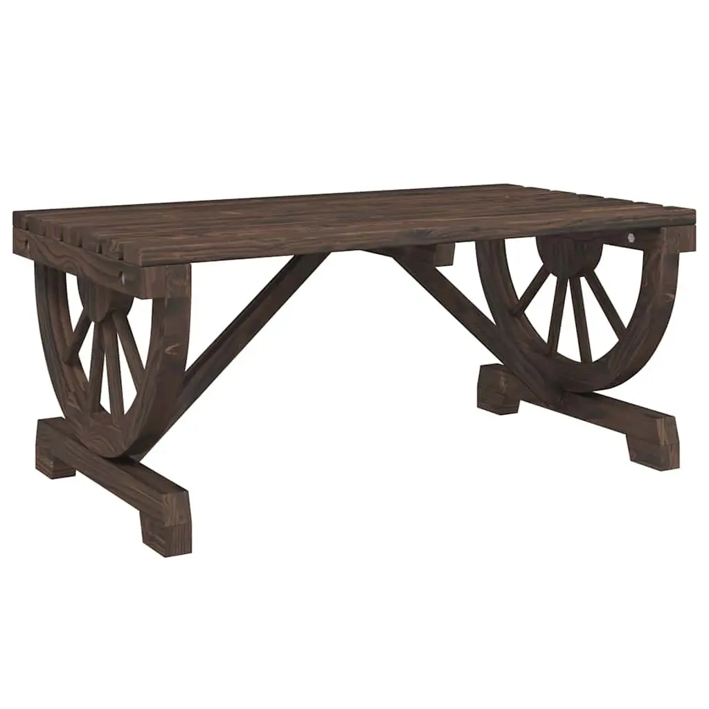 Solid Wood Fir Garden Coffee Table for Outdoor Use