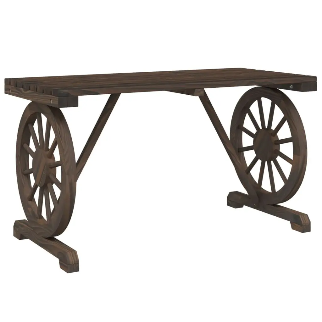 Garden Table Solid Wood 115x55x65 cm Brown