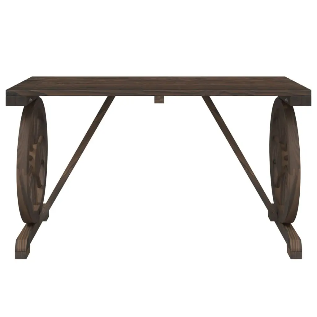 Garden Table Solid Wood 115x55x65 cm Brown