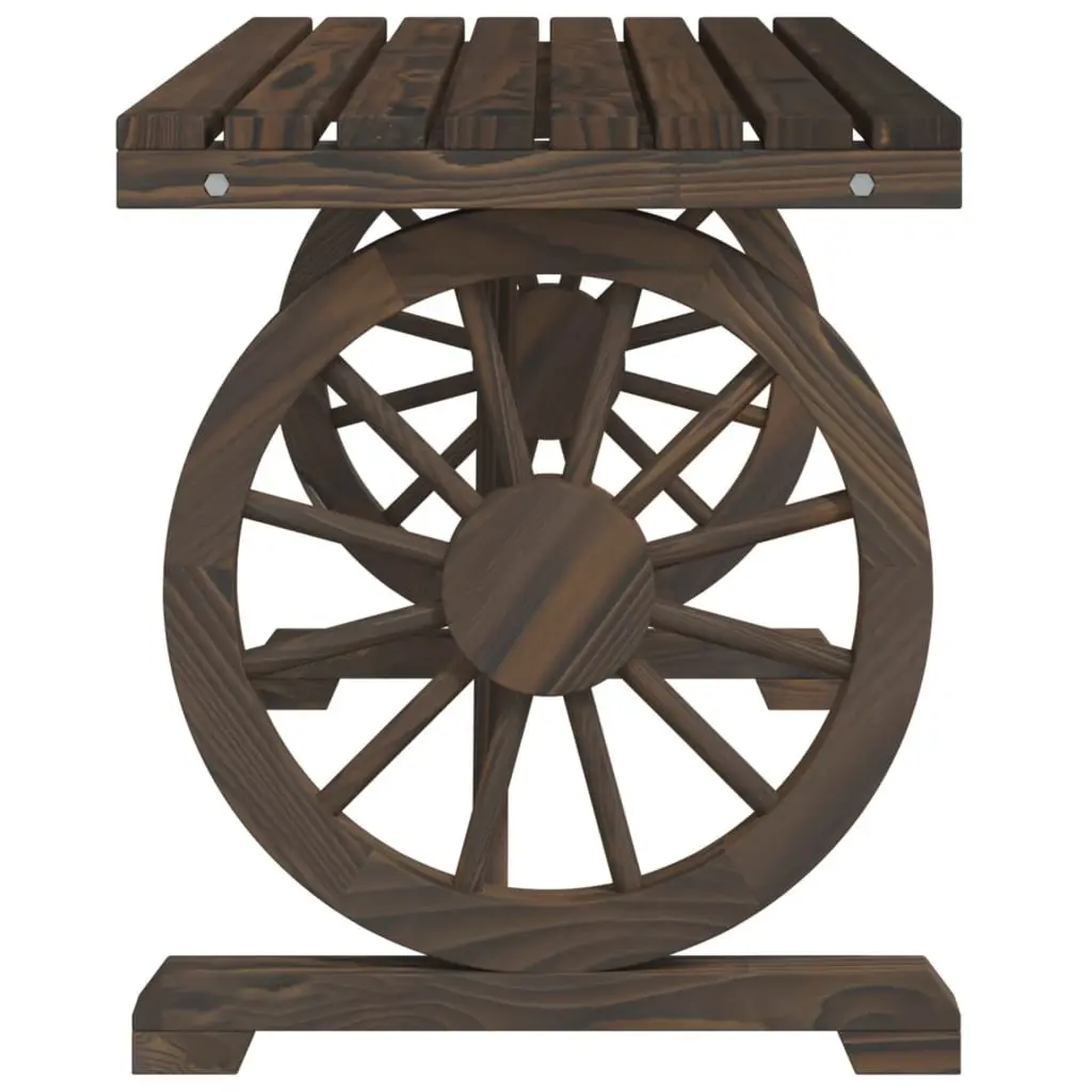 Garden Table Solid Wood 115x55x65 cm Brown