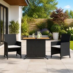 Durable 3 Piece Bistro Set for Outdoor Relaxation