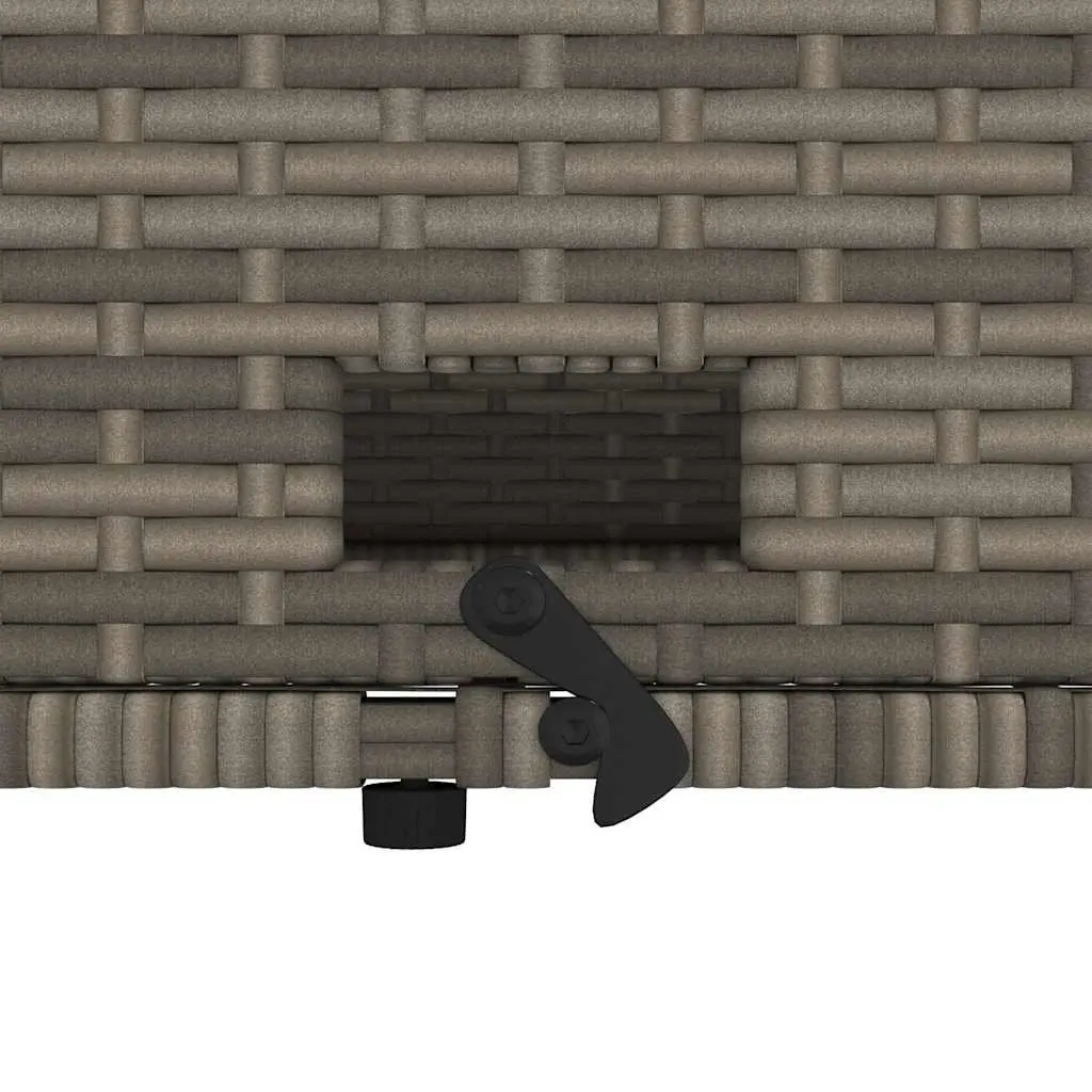 2-Seater Garden Sofa Bed Grey Poly Rattan with Cushions