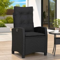 Adjustable Backrest Reclining Outdoor Chair with Cushions