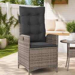 Adjustable Backrest Reclining Garden Chair with Cushions