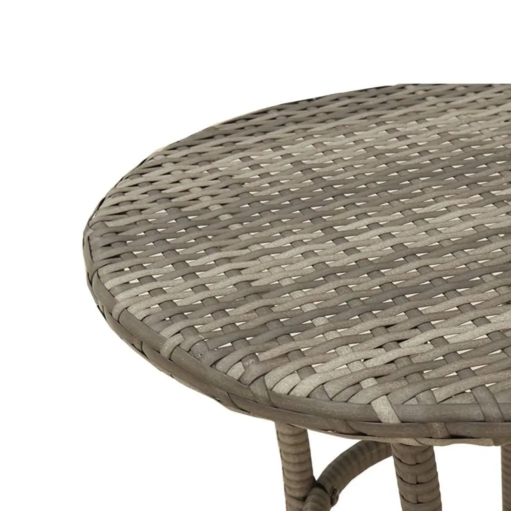 3 Piece Bistro Set in Grey with Cushions