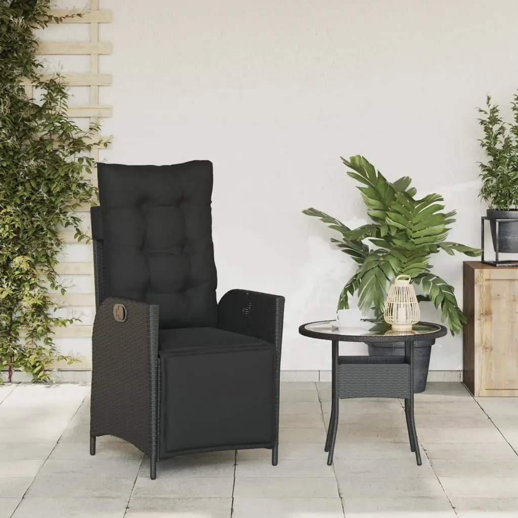 Outdoor Reclining Garden Chair with Footrest Adjustable Backrest Lounger