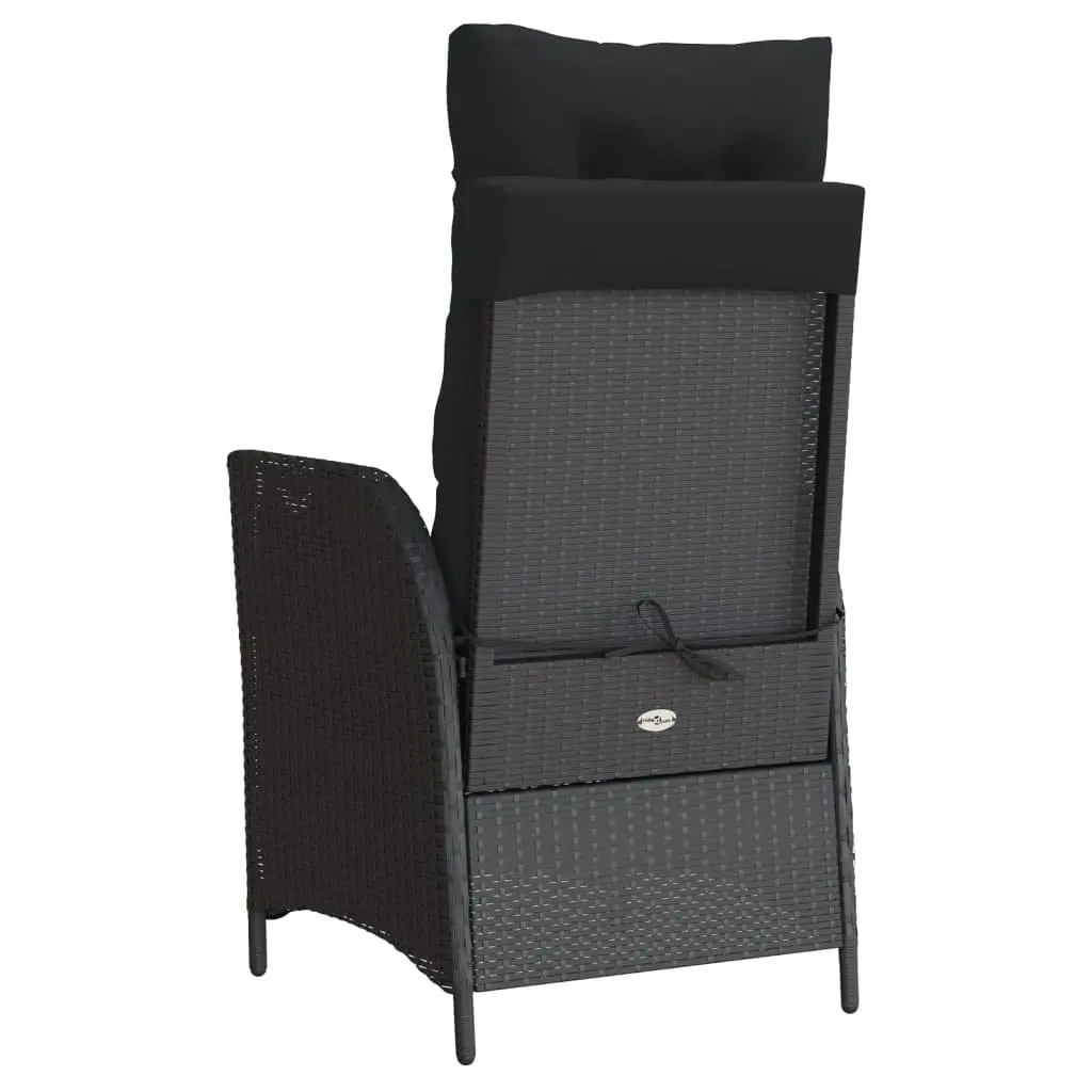 Outdoor Reclining Garden Chair with Footrest Adjustable Backrest Lounger