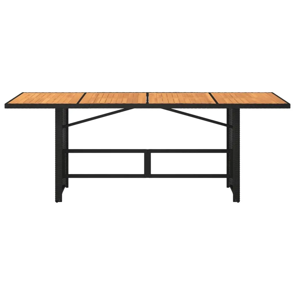 Outdoor Dining Table with Wooden Top