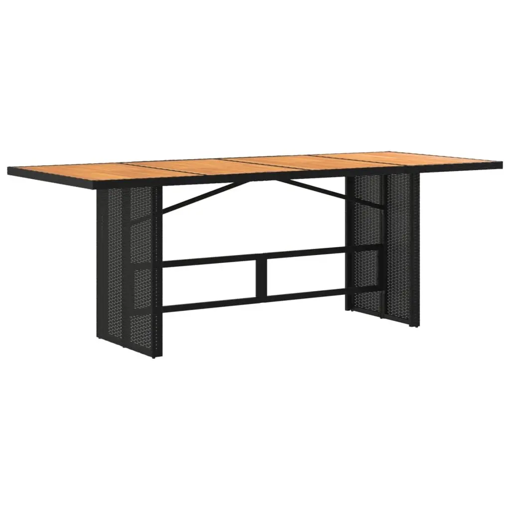 Outdoor Dining Table with Wooden Top