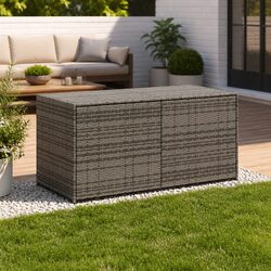 Sturdy Grey Garden Storage Box with 283L Capacity