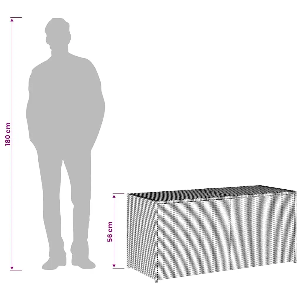Grey Garden Storage Box with 283L Capacity