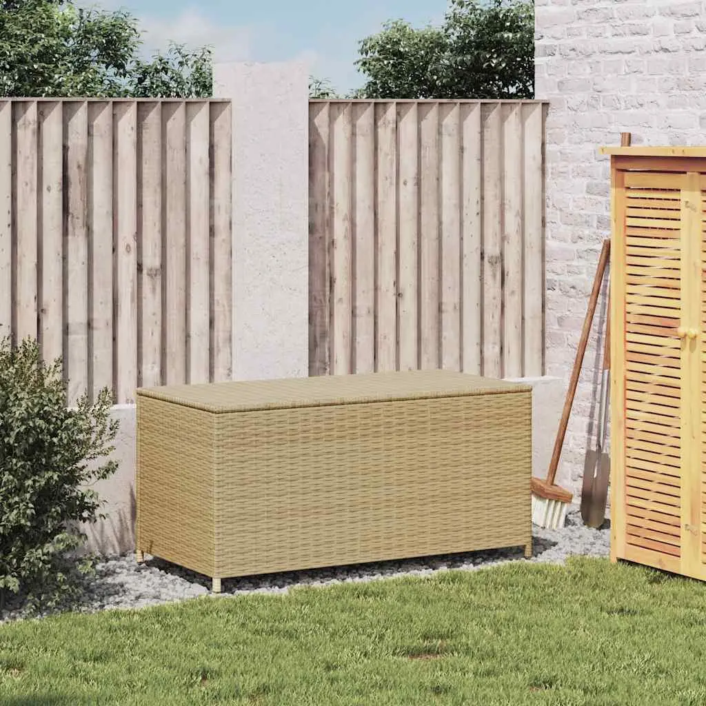 Beige Outdoor Garden Storage Box with Durable Construction