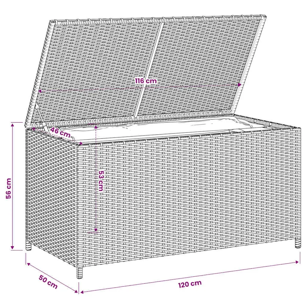 Beige Outdoor Garden Storage Box with Durable Construction