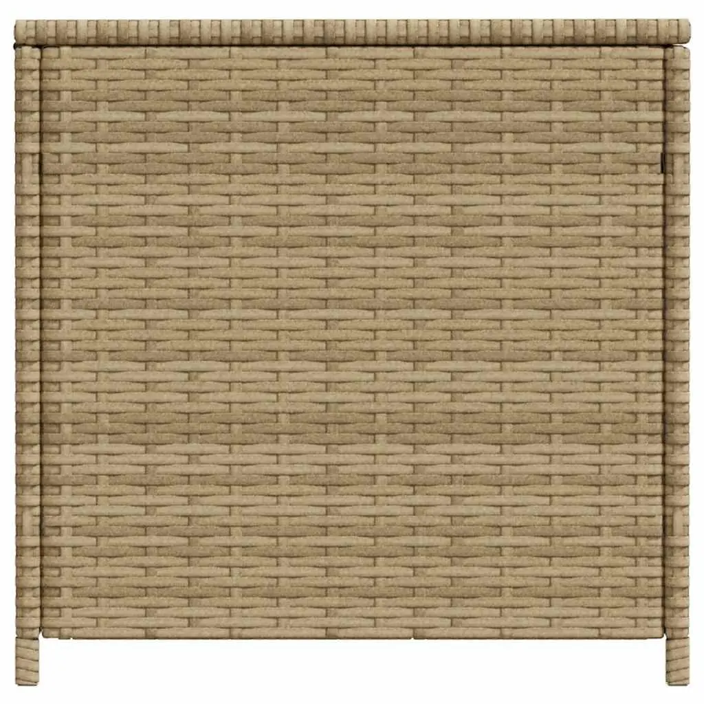 Waterproof Garden Storage Box Beige Poly Rattan 469L