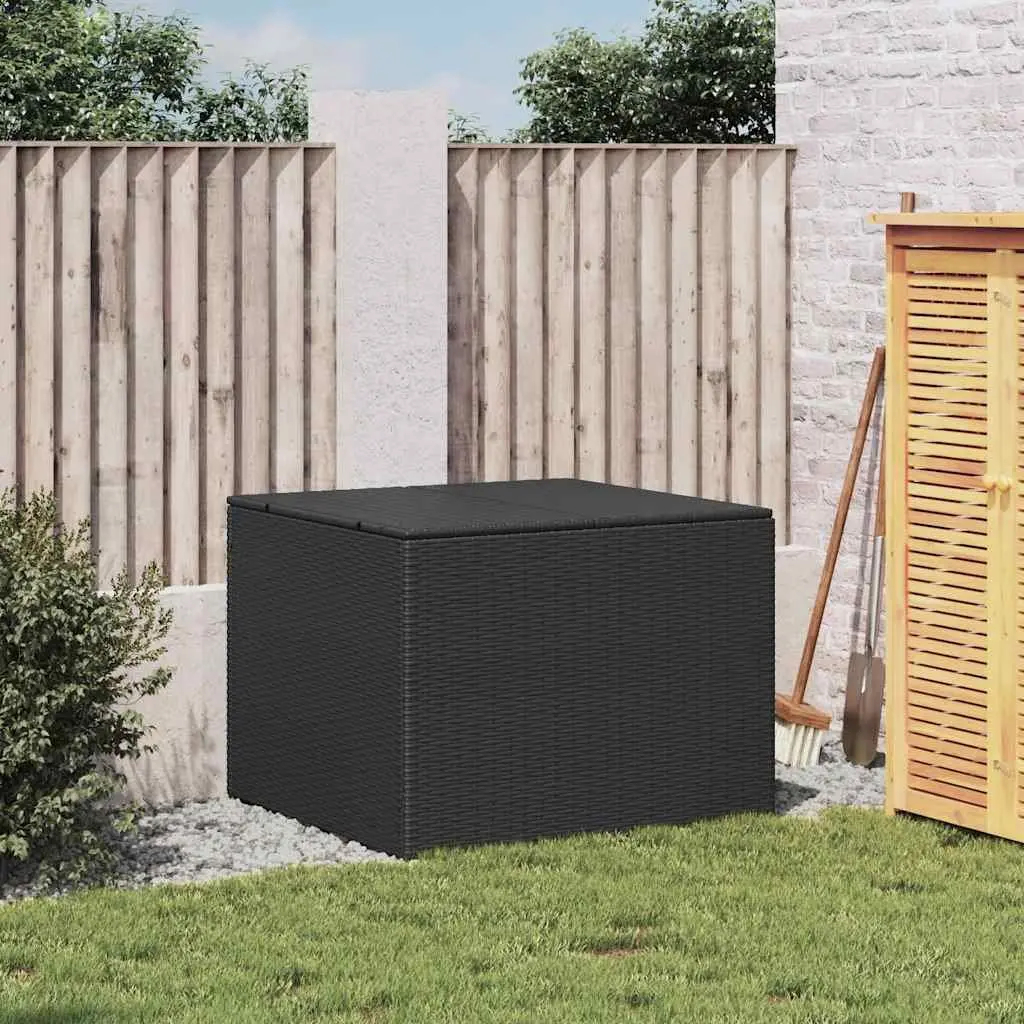 Garden Storage Box Poly Rattan 291L Black