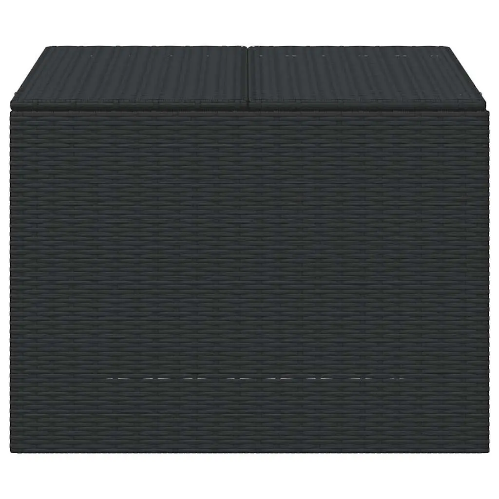 Garden Storage Box Poly Rattan 291L Black