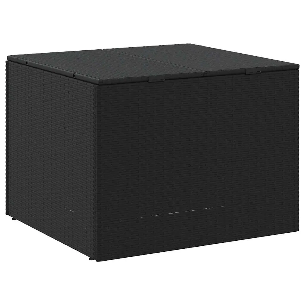 Garden Storage Box Poly Rattan 291L Black
