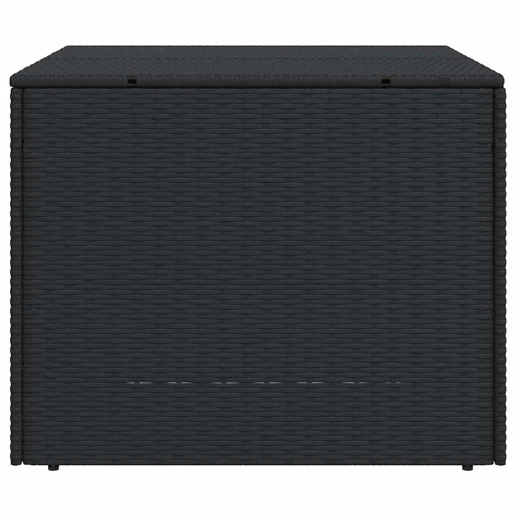 Garden Storage Box Poly Rattan 291L Black