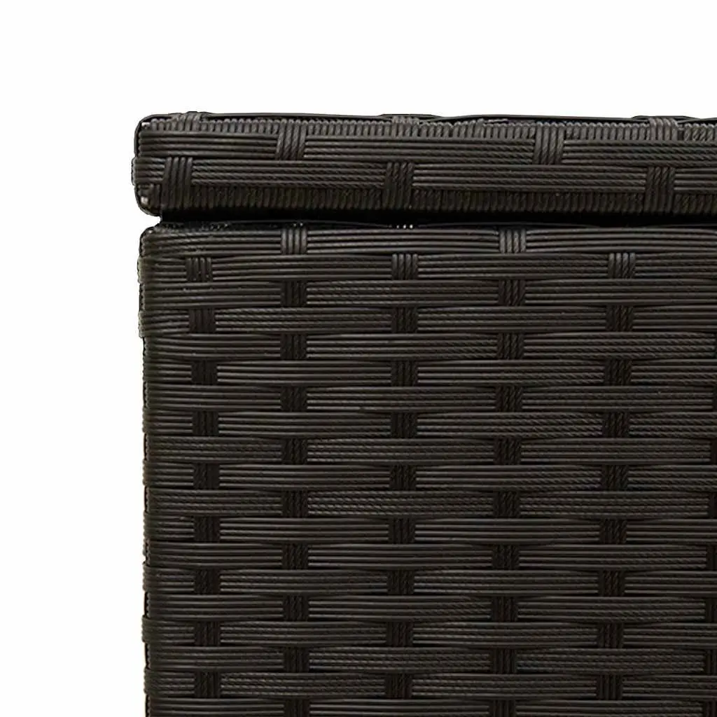 Garden Storage Box Poly Rattan 291L Black