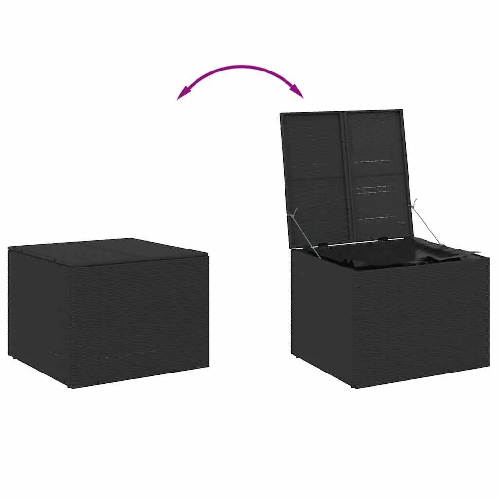 Garden Storage Box Poly Rattan 291L Black