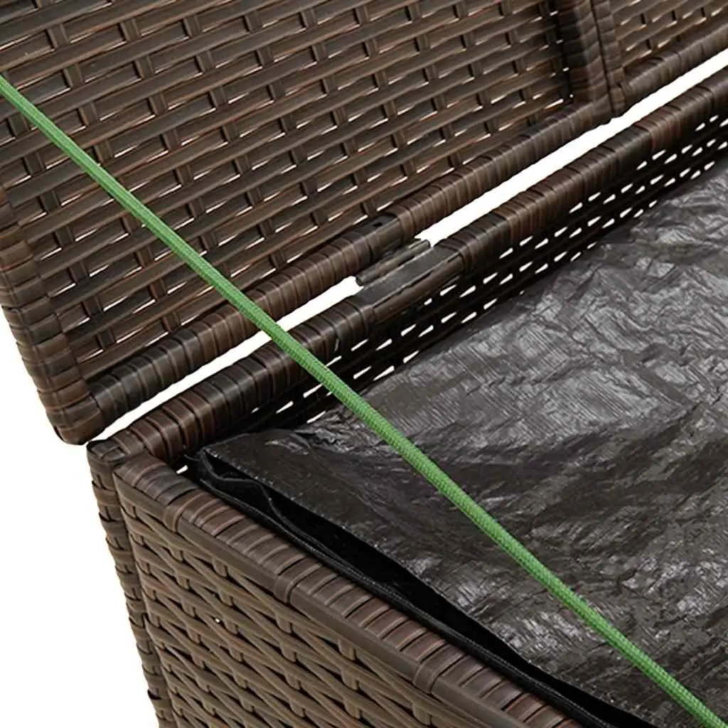 Brown Garden Storage Box 291L for Outdoor Use