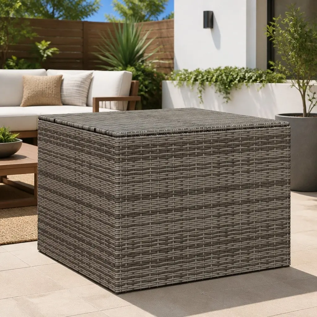 Grey Garden Storage Box 291L with Steel Frame