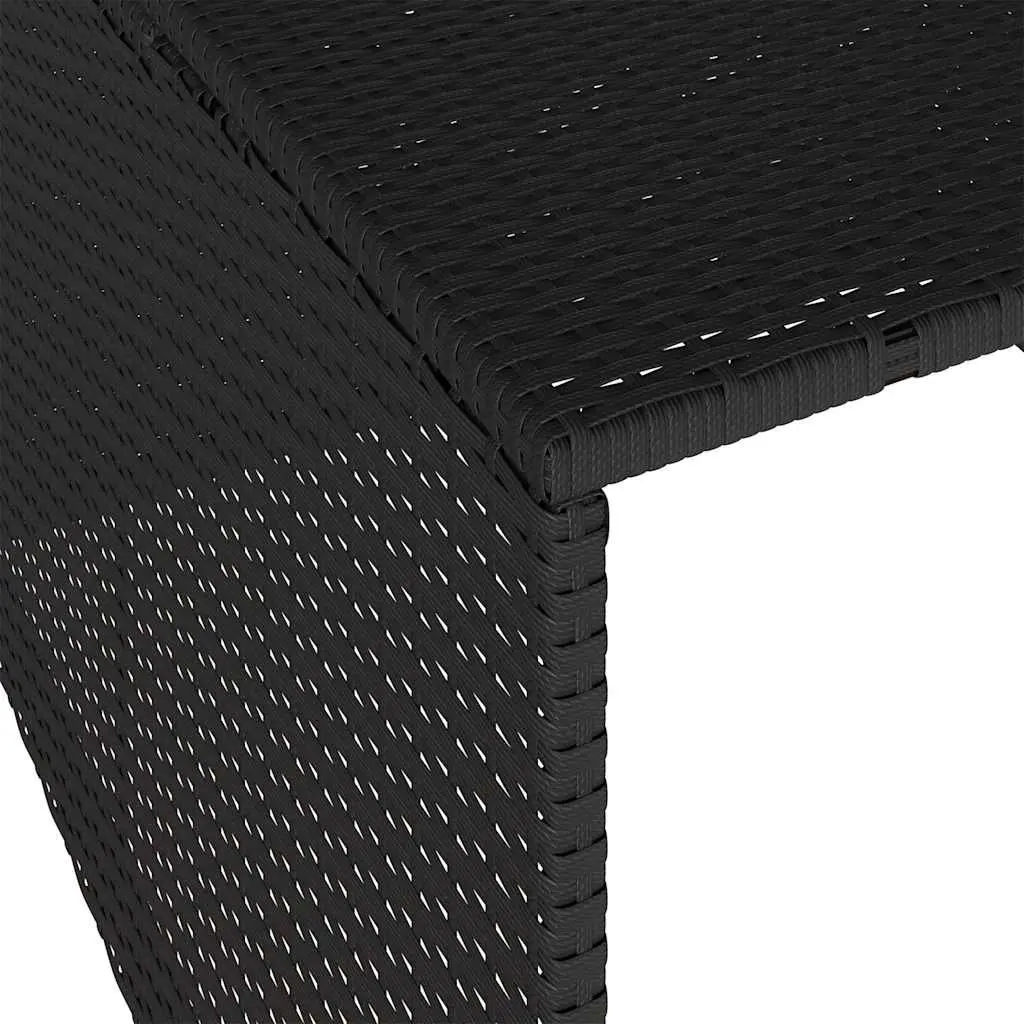 Robot Mower Garage PE Rattan Powder Coated Steel 86x90x52cm Black