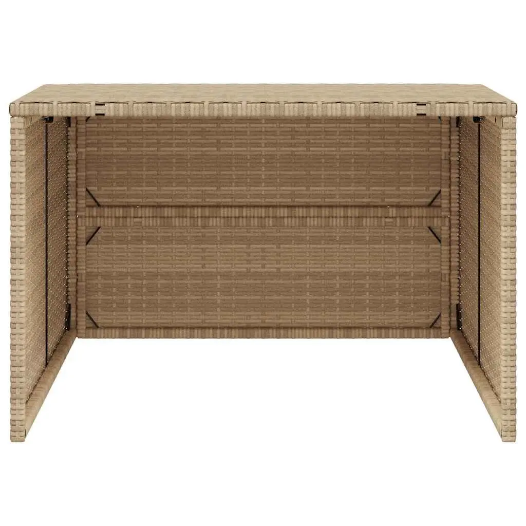 Beige Outdoor Robot Mower Storage Shed