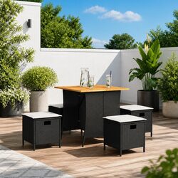 Premium 5 Piece Outdoor Dining Set with Cushions