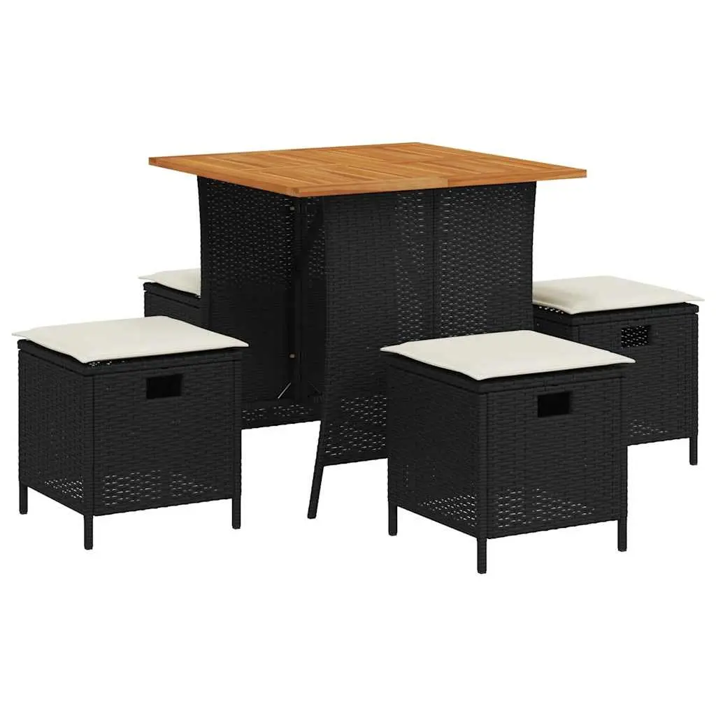 5 Piece Outdoor Dining Set with Cushions