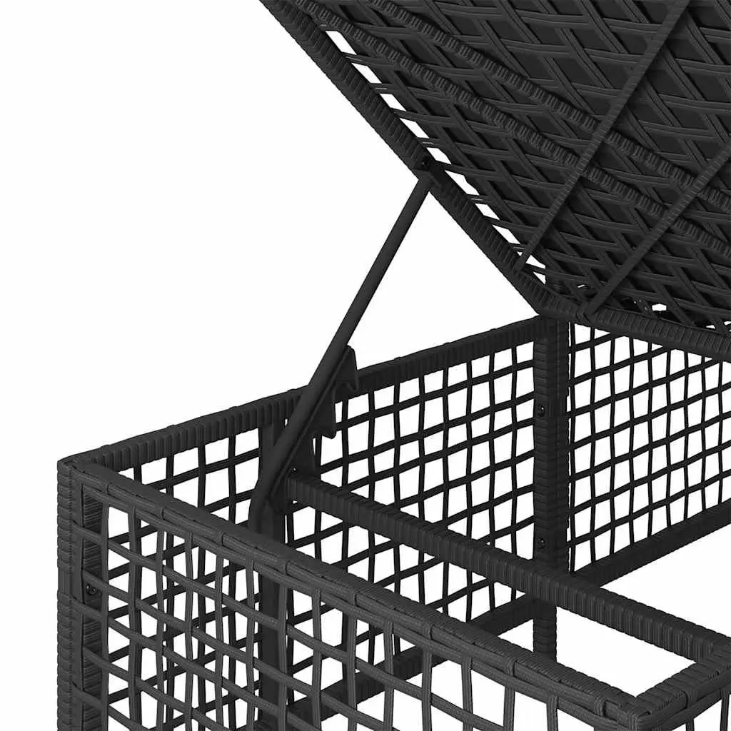 3-Piece Outdoor Corner Sofa Set in Black Rattan
