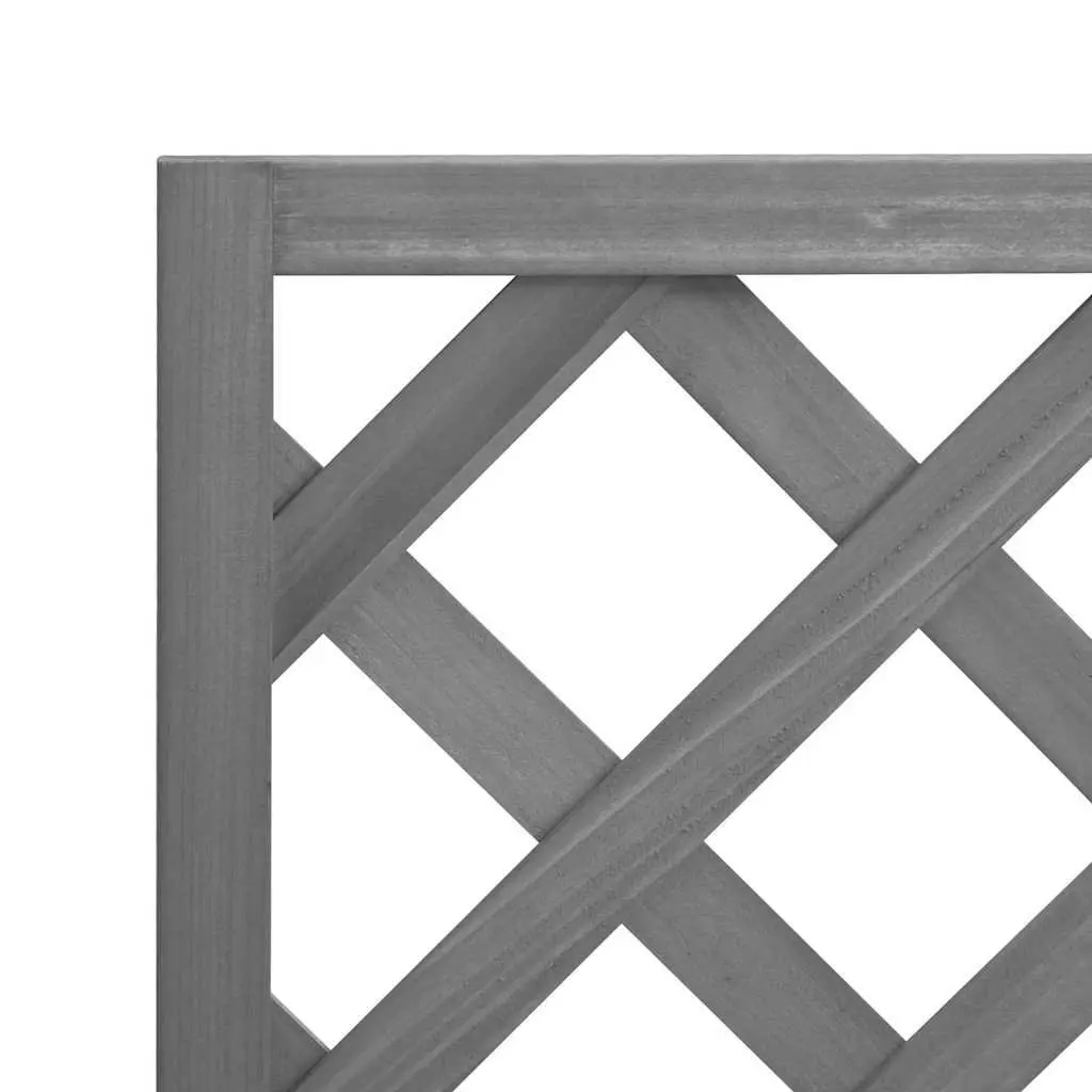 Grey Wooden Planter with Integrated Trellis