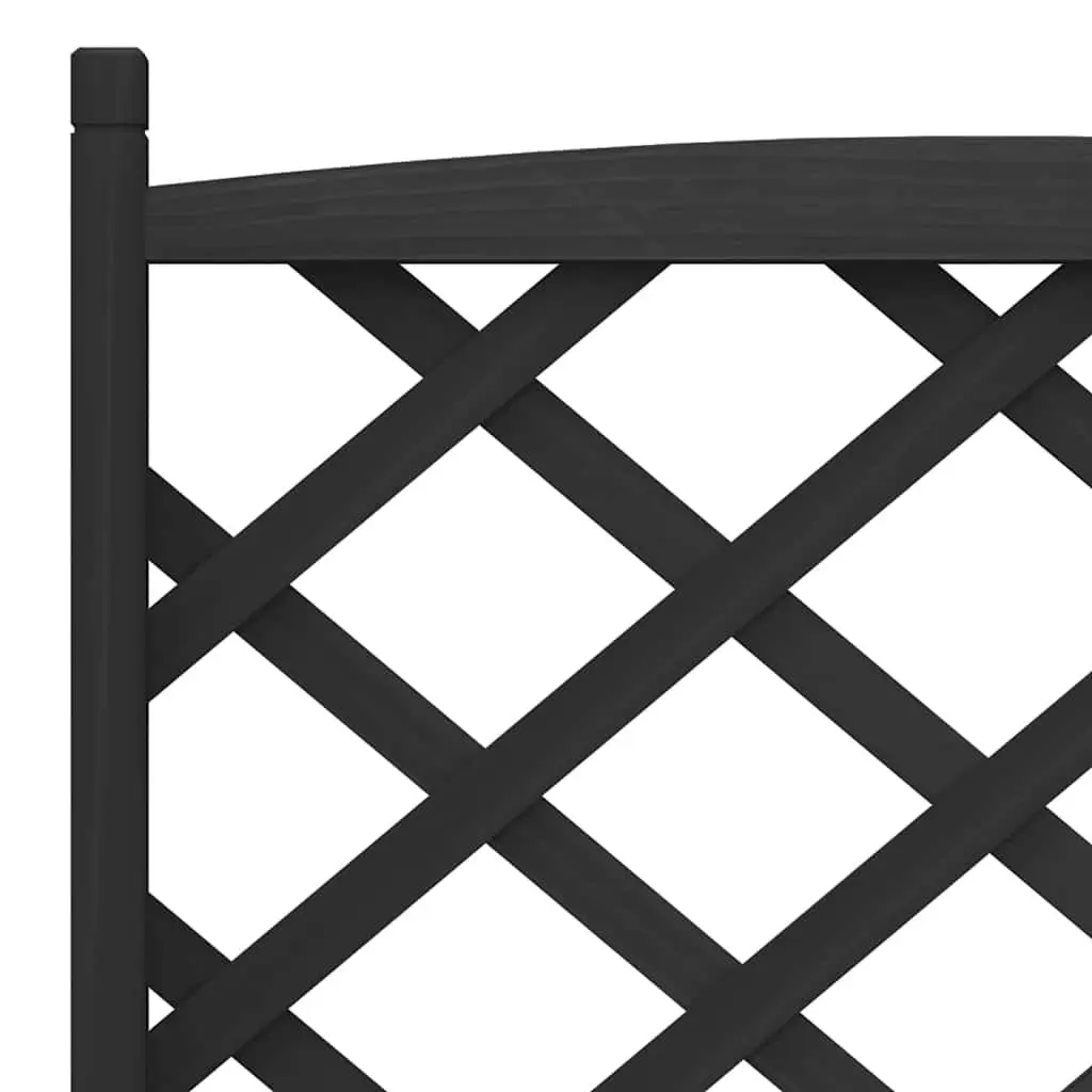 Planter Solid Wood Fir Black Outdoor Garden Climbing Plants with Trellis