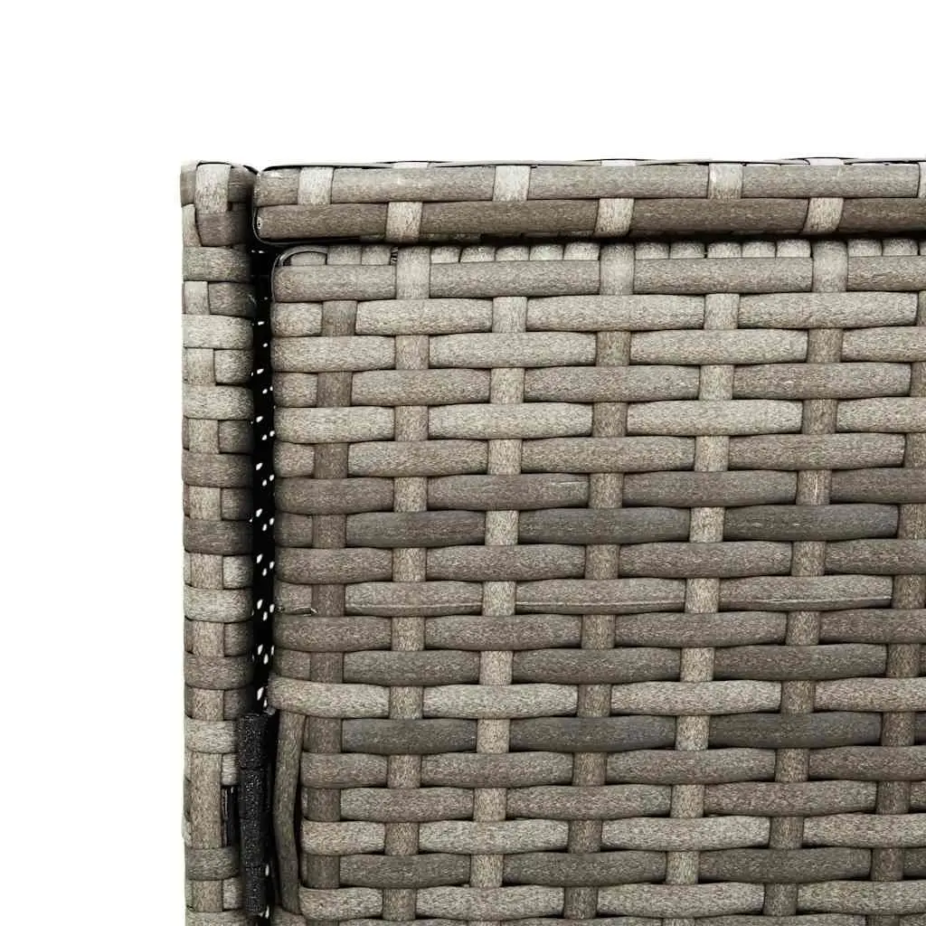 Grey Poly Rattan Garden Storage Cabinet
