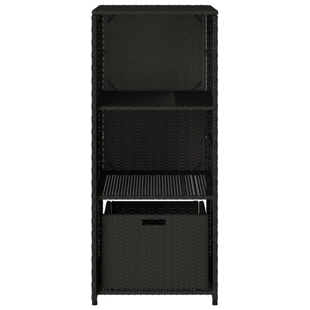 Black Outdoor Garden Storage Cabinet with Shelves