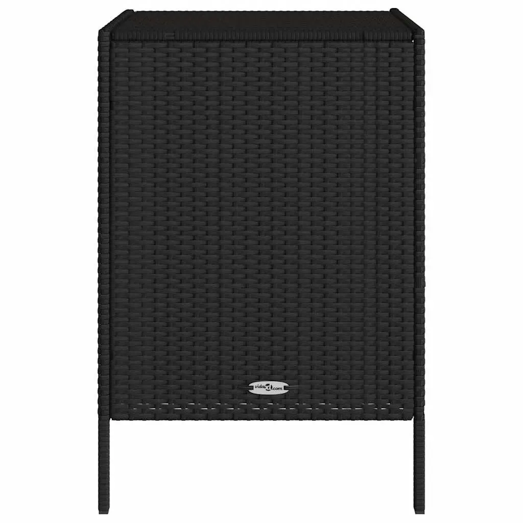 Outdoor Storage Cabinet with 3 Drawers Black