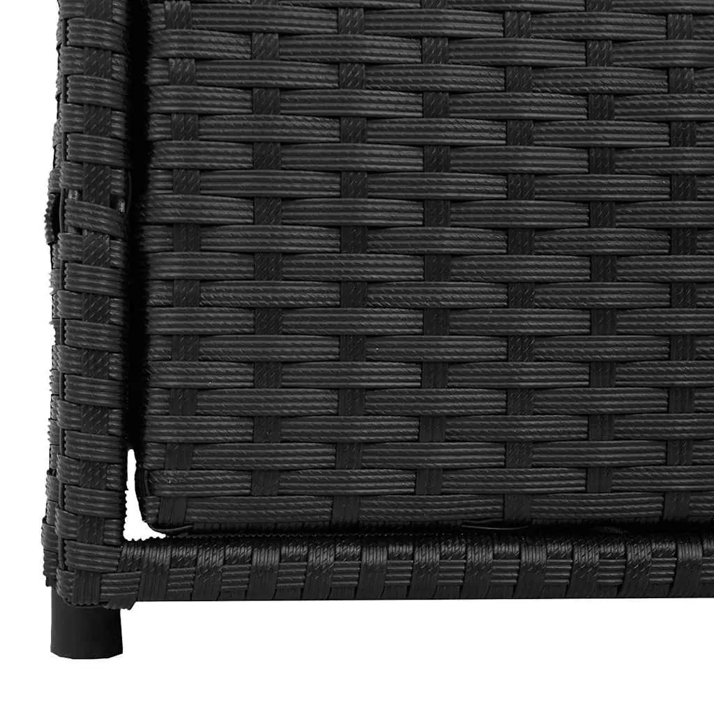 3 Drawer Black Garden Storage Cabinet