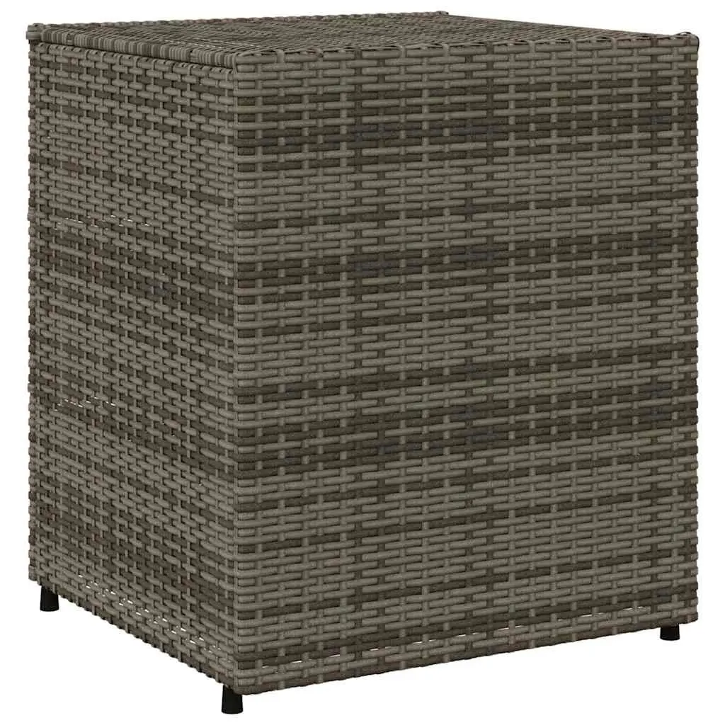 Garden Storage Cabinet Poly Rattan Grey 3 Drawers 55 x 59 x 69 cm