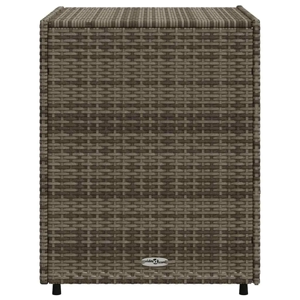 Garden Storage Cabinet Poly Rattan Grey 3 Drawers 55 x 59 x 69 cm