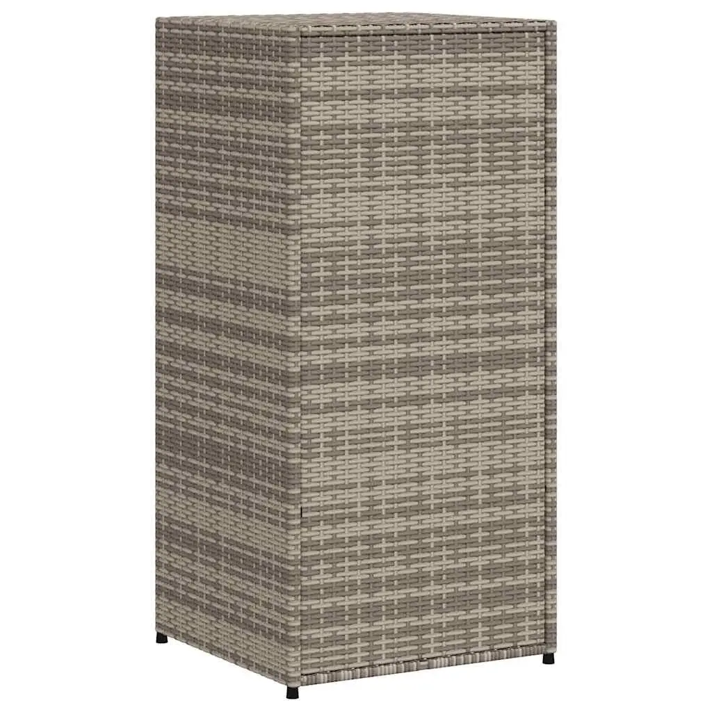 Grey PE Rattan Outdoor Storage Cabinet
