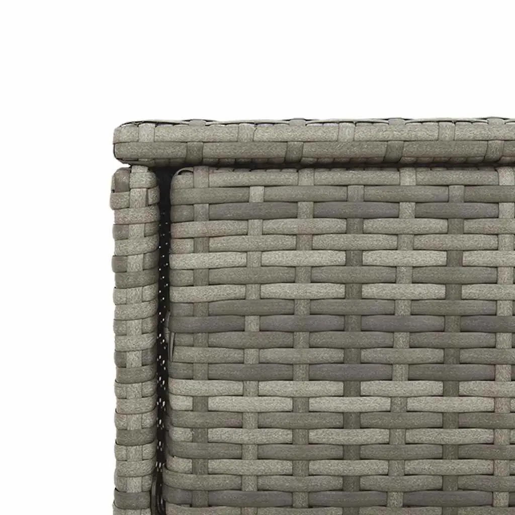 Grey PE Rattan Outdoor Storage Cabinet
