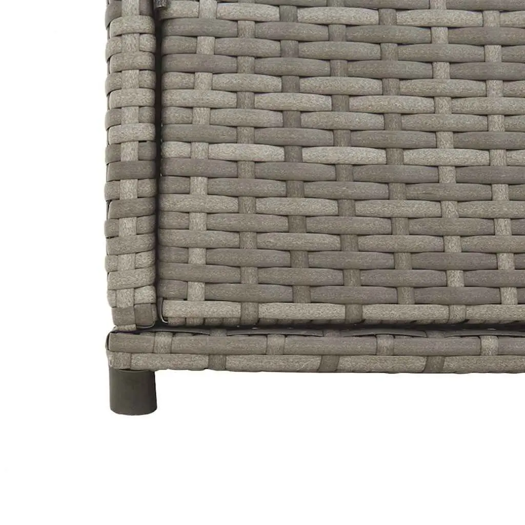 Grey PE Rattan Outdoor Storage Cabinet
