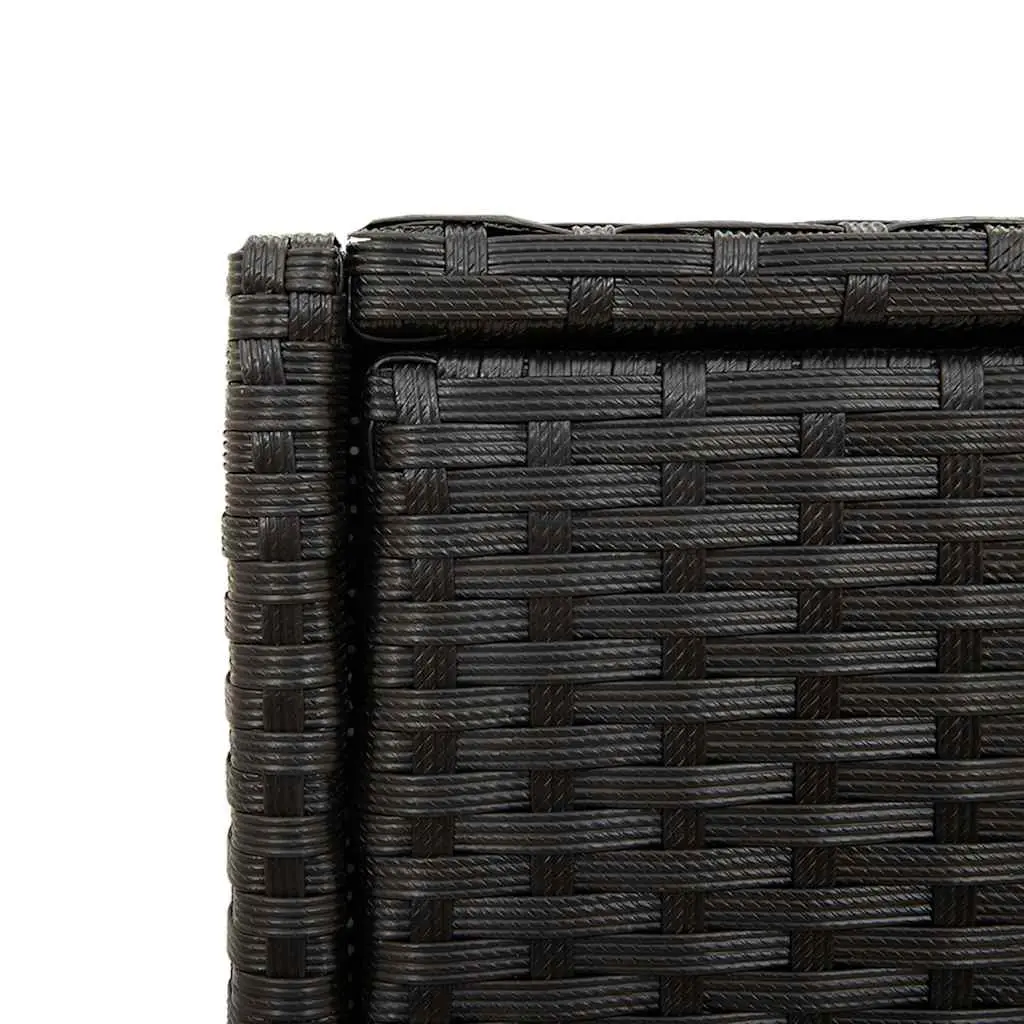 Outdoor Poly Rattan Storage Cabinet in Black