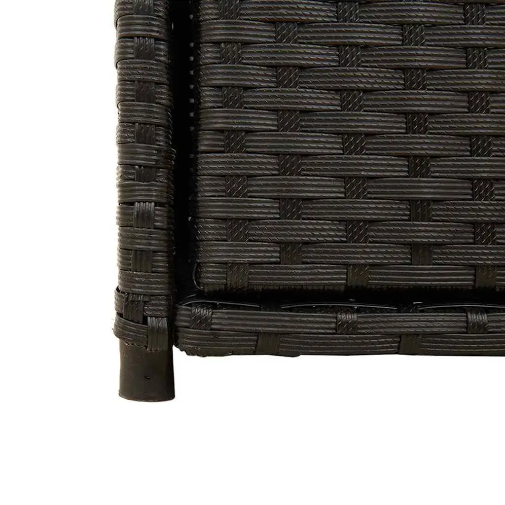 Outdoor Poly Rattan Storage Cabinet in Black