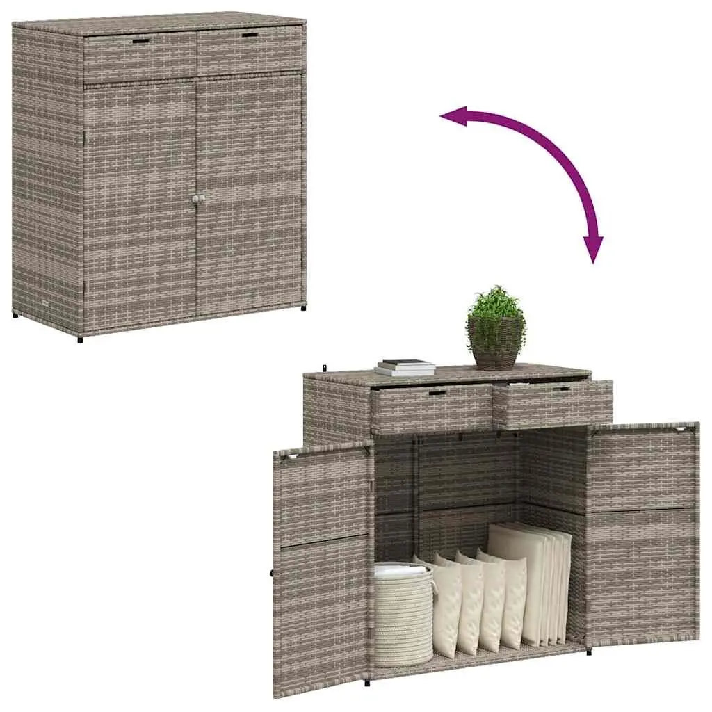 Grey Outdoor Storage Cabinet 105x55x113cm