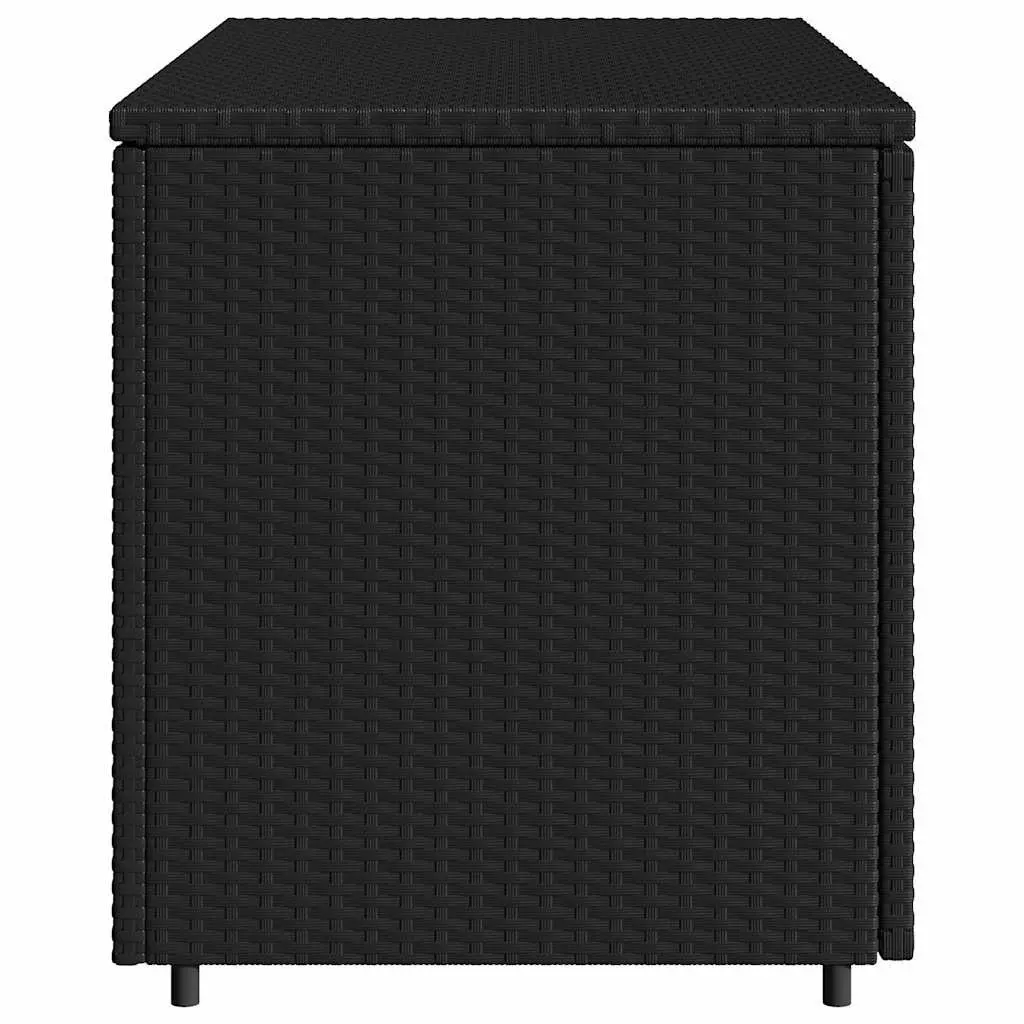 Black Outdoor Storage Cabinet with PE Rattan